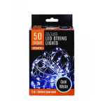 Battery Operated LED String Lights - Indoor / Cool White, 5 metre